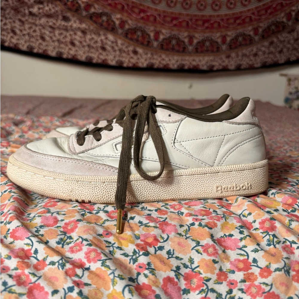 Reebok Women’s White and Olive Sneakers